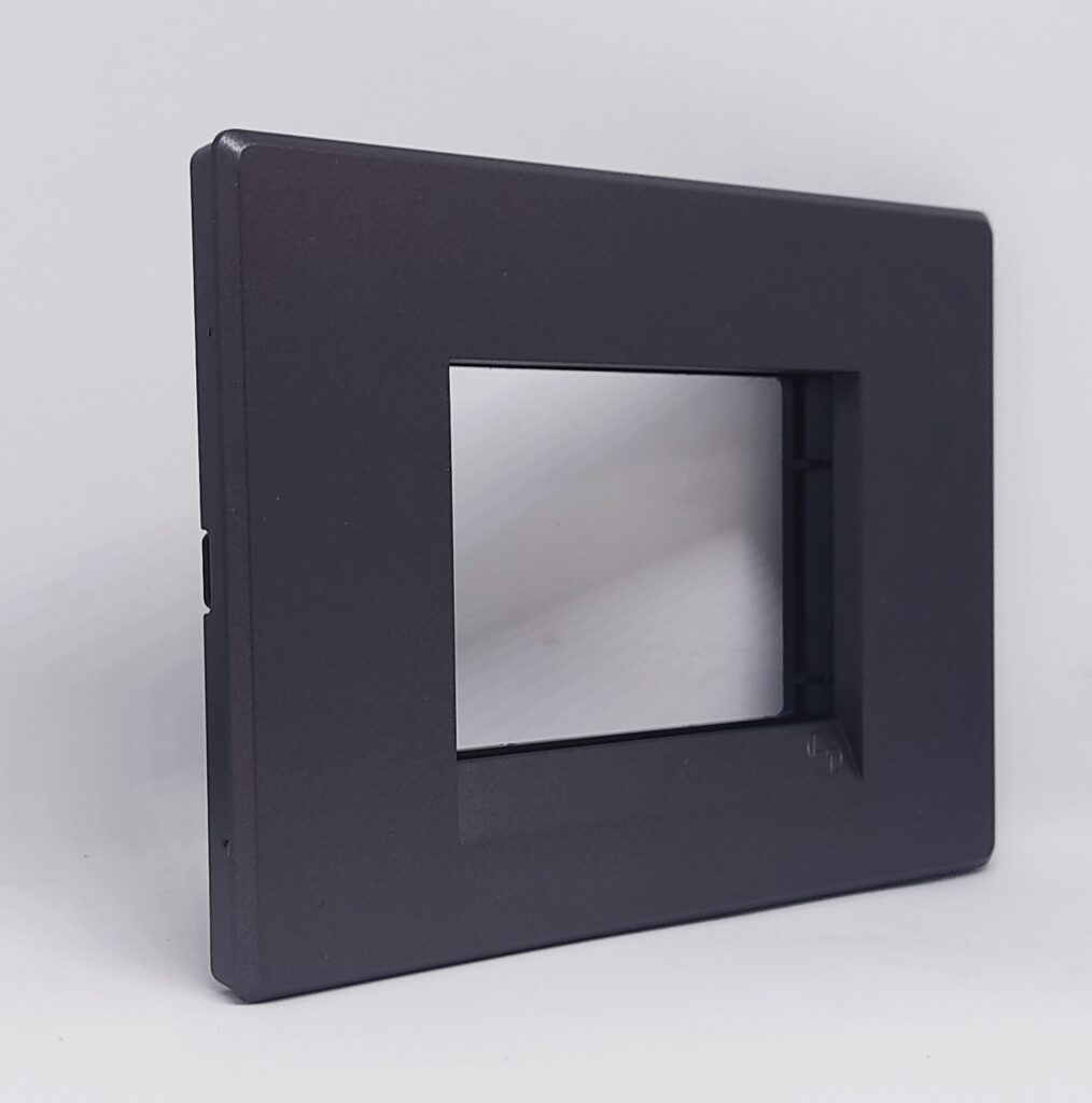 L&T/LK Englaze Mountain Grey 3 Module PVC Cover Plate with Grid Frame ...