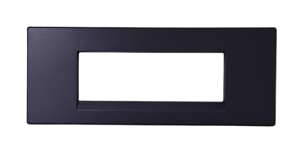 L&T/LK Englaze Mountain Grey 6 Module PVC Cover Plate with Grid Frame ...
