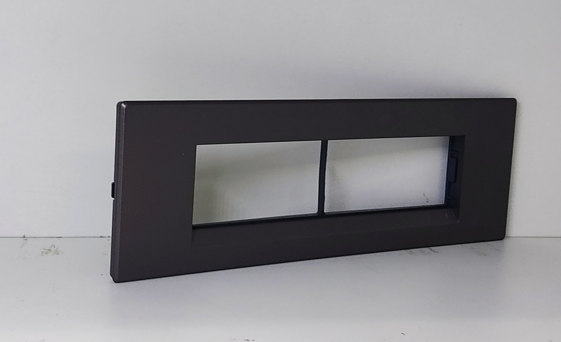 L&T Englaze Champagne Gold 8 Module Horizontal PVC Cover Plate with Grid Frame Jaycee 2