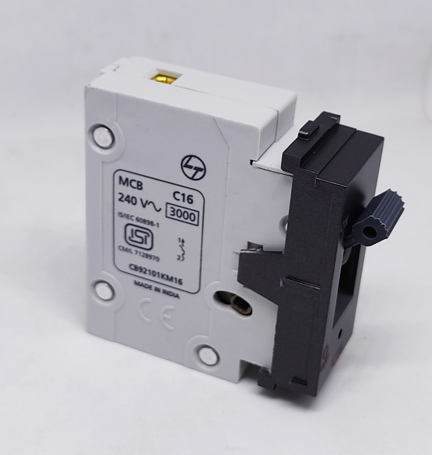 L&T Englaze Mountain Grey 16Amp Single Pole Mini MCB 3 kA 1M 1