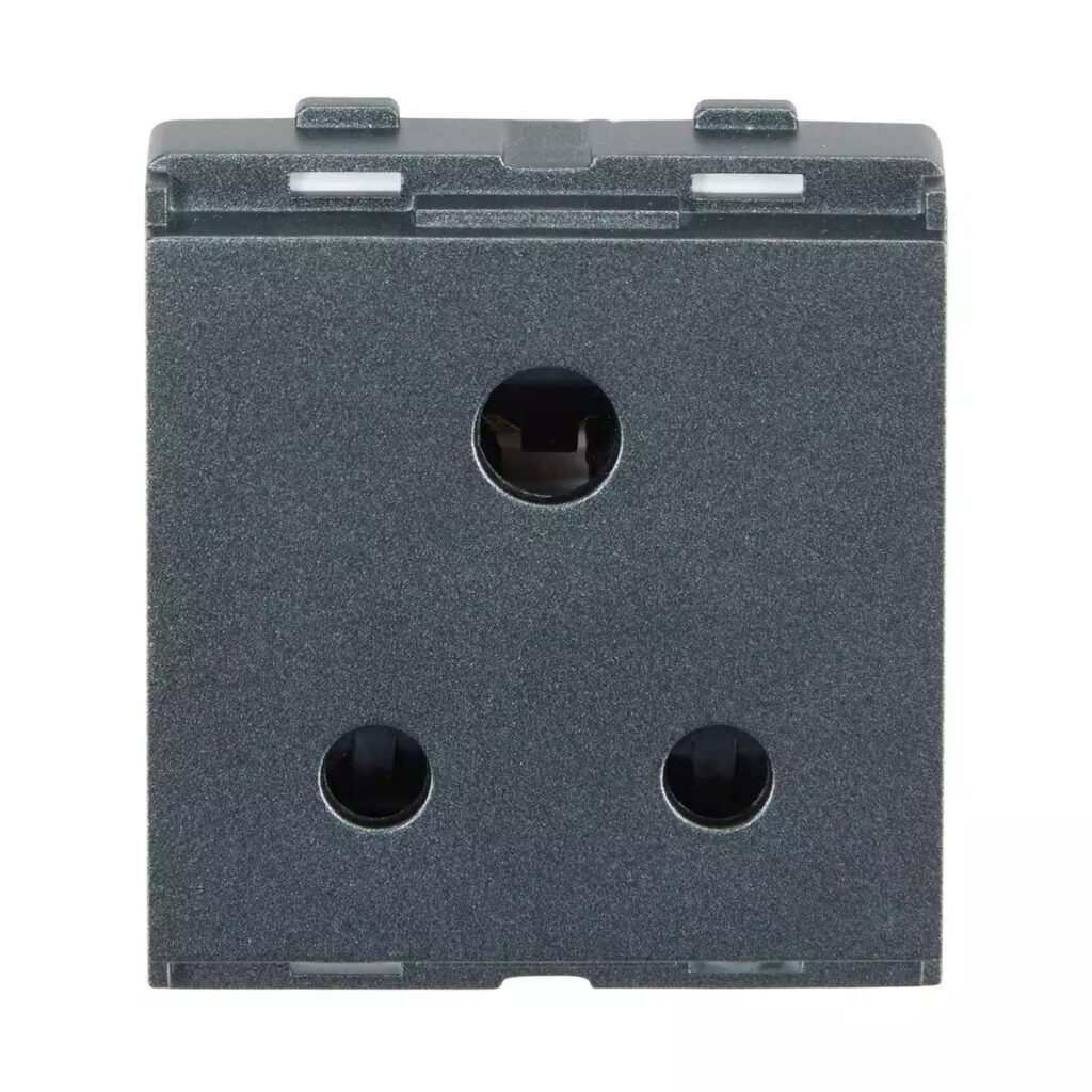 Isi2 Module L&T/LK Engem Stone Grey 6 Amp 3 Pin ISI 2 Module Socket (CB93602CS06 ...
