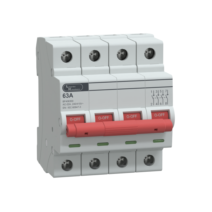 L&T/LK Exora Isolator 4 Pole 63Amp 10kA (BF406300)