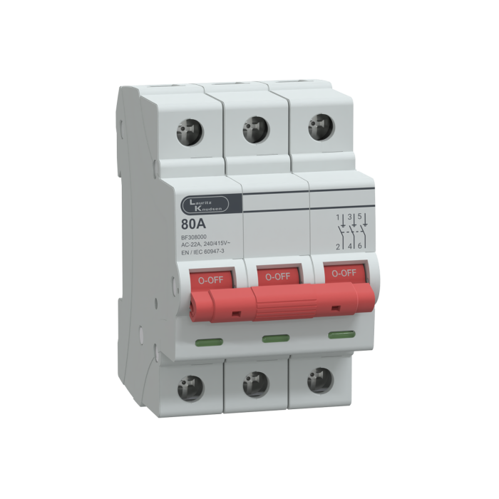 L&T/LK Exora Isolator 3 Pole 80Amp 10kA (BF308000)
